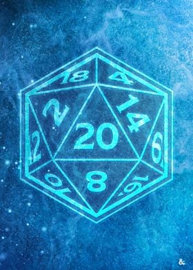 D20 Galaxy' Poster, picture, metal print, paint by Dungeons and