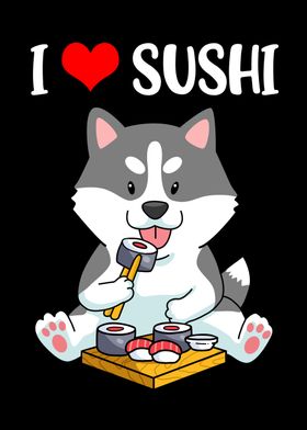 Siberian Husky Dog Sushi