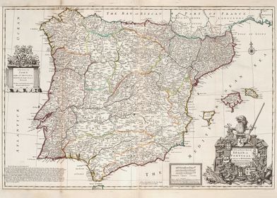 SPAIN PORTUGAL OLD MAP