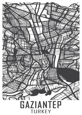 Gaziantep Turkey City Map