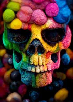 Multicolor Cotton Skull
