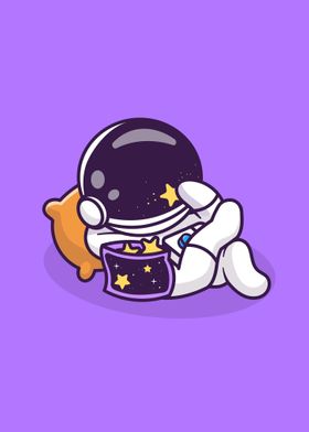 Cute astronaut chill