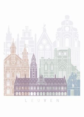 Leuven skyline poster