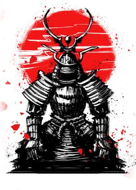 Japanese Samurai Meditate