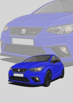 seat ibiza fr blue