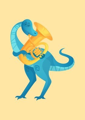 Dinosaur play music