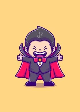 Cute dracula cartoon