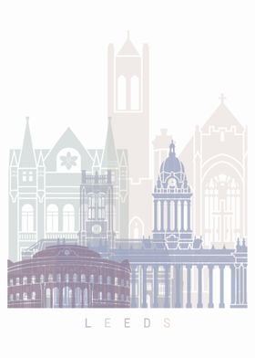 Leeds skyline poster