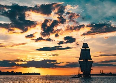 Sailing into the sunset