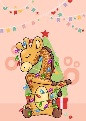 Dabbing Giraffe Xmas