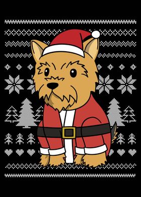 Yorkie Dog Christmas