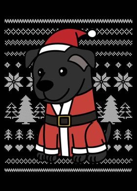 Staffy Dog Christmas