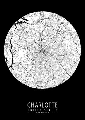 Charlotte Map Full Moon