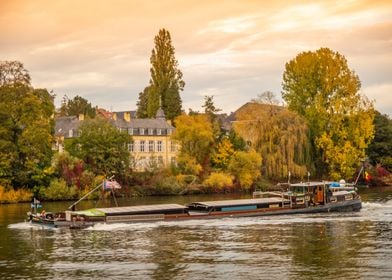 Barge on the Meuse