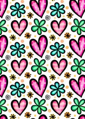 Doodle Heart  Flower 10