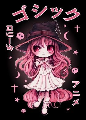 Cute Japanese Chibi Witch