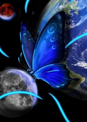 butterfly in space