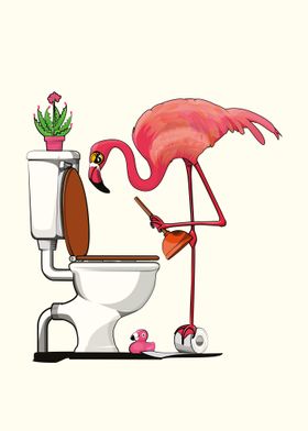 Flamingo Plunging Toilet