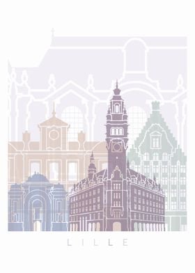 Lille skyline poster 