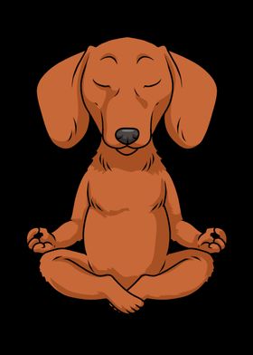 Dachshund Meditation Yoga