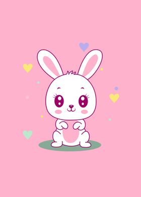 Cute happy bunny