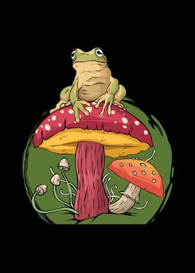 Mushroom Hunting Frog