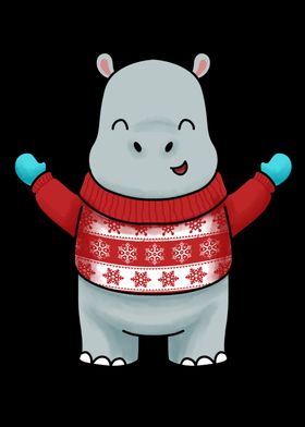 Christmas Hippo Gift Kids