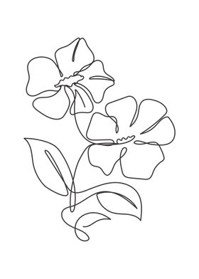 Hand drawn cute flower art