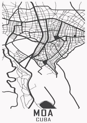 Moa Cuba City Map