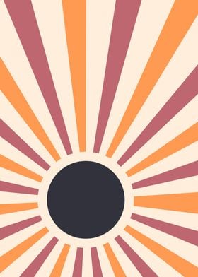 Vintage sun modern art