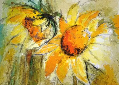 Sunflower impressionist