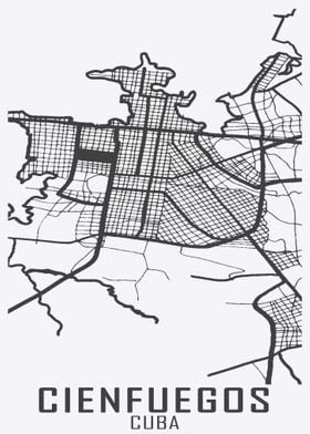 Cienfuegos Cuba City Map