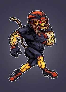 Chetaah mascot football 