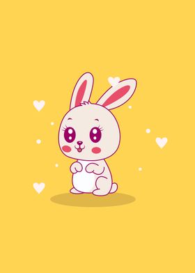 Cute happy bunny