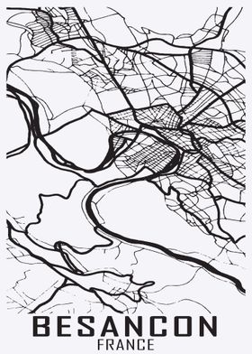 Besancon France City Map