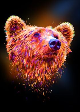 Grizzly Bear Abstract