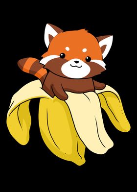 Red Panda Gift Kids Banana