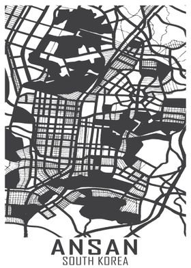 Ansan South Korea City Map