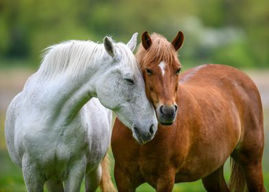 Two loves horses