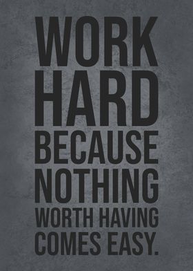 'Work Hard' Poster by CHAN | Displate