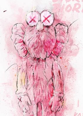 Kaws Pink Doll Monster
