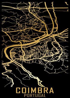 Coimbra Portugal City Map