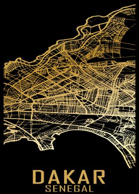 Dakar Senegal City Map