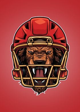 Lion head mascot