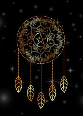 golden dream catcher