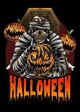 Halloween Pumpkins Poster 