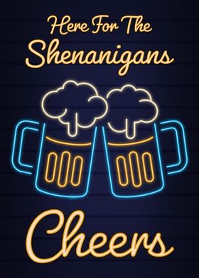 Neon Beer Sign Irish Cheer