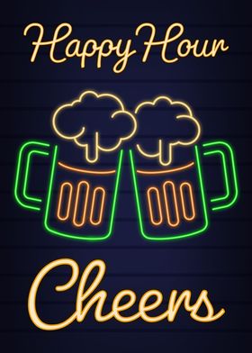 Neon Beer Sign Cheers