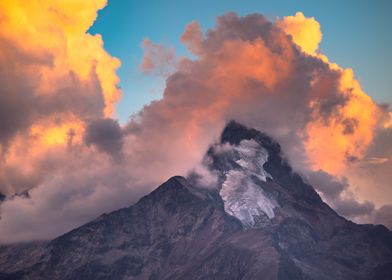 Clouds and Mountain Peaks 