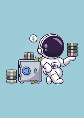 Astronaut with money